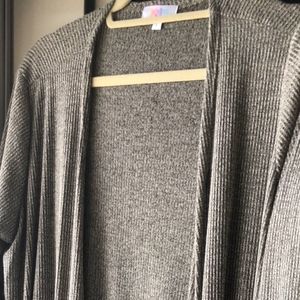 NWT LuLaRoe Sarah cardigan in black heather cream